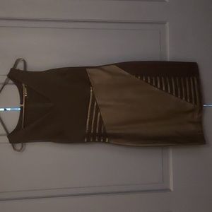 Guess knit faux leather lace cocktail dress slight stretch fully lined size 6